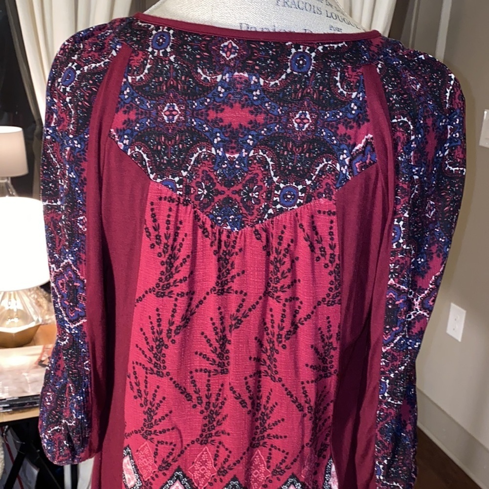 Fig & Flower plum maroon top women’s blouse Small - Picture 5 of 9